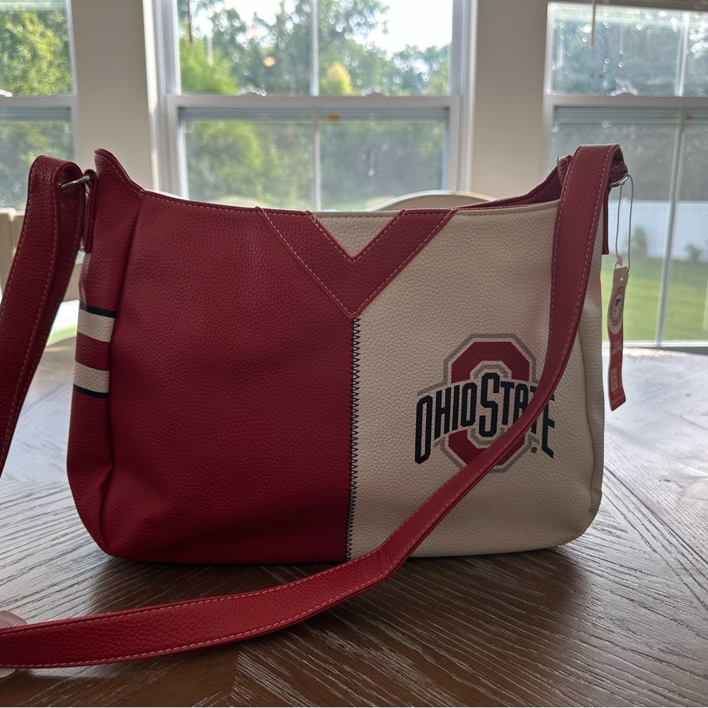 NWT Collegiate Licensed OSU Pebble Split Hobo crossbody.   15”x11”